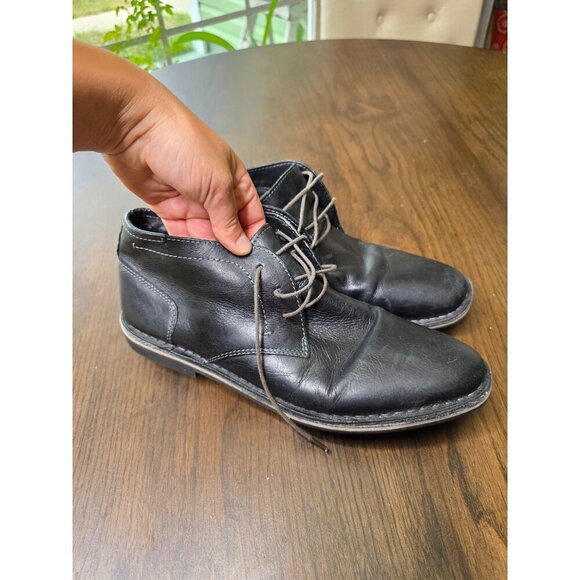 Steve Madden Harken 017 Chukka Mens Black Leather Boots - Size 9.5 - Picture 1 of 15